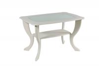Стол журнальный Маэстро + стекло СЖС-01 (Белый)