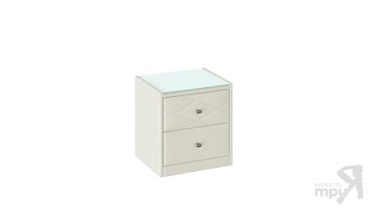 Тумба прикроватная с мягкой обивкой «Адель» Тип 2 (Крем) 