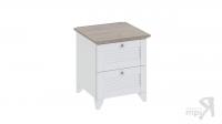 Тумба прикроватная «Ривьера» (Дуб Бонифацио/Белый) ТД-241.03.01