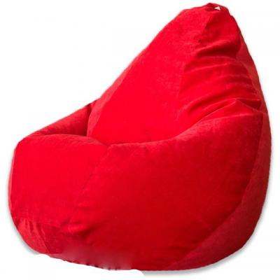 Кресло Мешок Красный Микровельвет