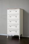 Комод узкий на 5 ящиков (слоновая кость / дуб прованс)