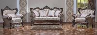 Комплект мягкой мебели Оскар 2 (орех / азалия бежевый)