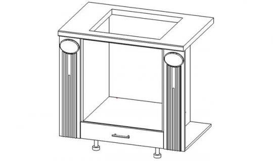 Верона секция напольная центральная со столешницей под духовой шкаф