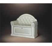 Банкетка с подлокотниками, спинкой и дверкой Б5.12-4 (белый)