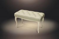 Банкетка на 800 на деревянных ножках Б4.4 (белый)