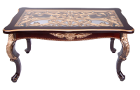 Стол журнальный Версаль со стеклом орех