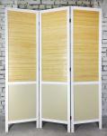 Ширма Лондон-3 (каркас белый/бамбук натурель)
