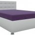 Диван кровать тахта Рио (Вельвет люкс Фиолетовый+Эко-кожа Белый)
