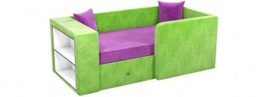 Кровать Орнелла (Вельвет фиолетовый зеленый)