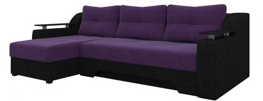 Угловой диван Сенатор (Фиолетовый+Черный)