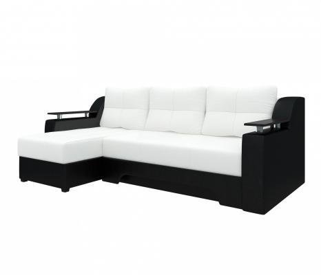Угловой диван Сенатор (Белый+Черный)