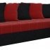 Угловой диван Венеция (Красный+Черный)
