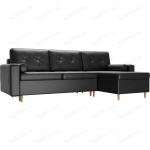 Диван угловой Белфаст (Эко-кожа Черный)
