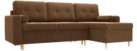 Диван угловой Белфаст (Вельвет Люкс Коричневый)