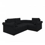 Угловой диван Юта (Черный)