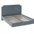 Двуспальная кровать с мягким изголовьем «Кантри» Тип 1 (Замша синяя) ТД-308.01.08