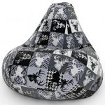 Кресло Мешок Груша с Оленями Ч/Б