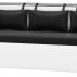 Кухонный диван Метро с углом (Эко-кожа Черный Белый)