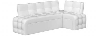 Кухонный диван Угловой Люксор (Эко-кожа Белый)