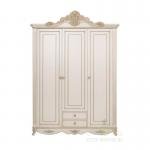 Шкаф Флоренция EL 6004 Слоновая кость + золото