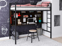 Кровать-чердак Севилья-1.2 с рабочей поверхностью и полкой