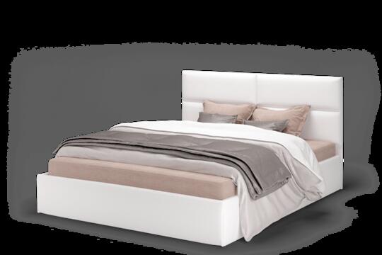 Кровать 120*200 с ортопед. осн. (без матраса) Сити Экокожа vega white