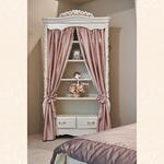 Шкаф Книжный Виттория (Цвет: Белый+Жемчуг)