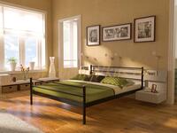 Двуспальная металлическая (без ортопедического основания) кровать ECSPO (ЭКСПО)