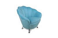 Кресло Шелл голубой